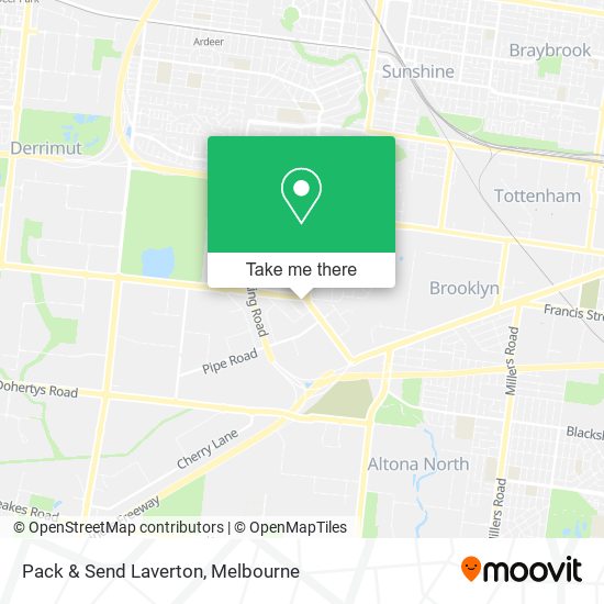 Pack & Send Laverton map
