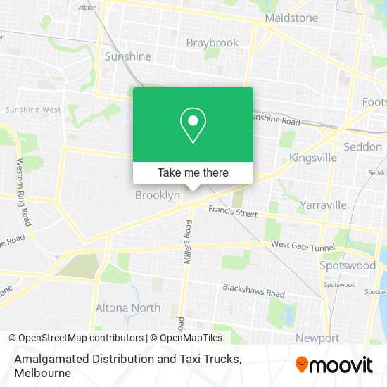 Amalgamated Distribution and Taxi Trucks map