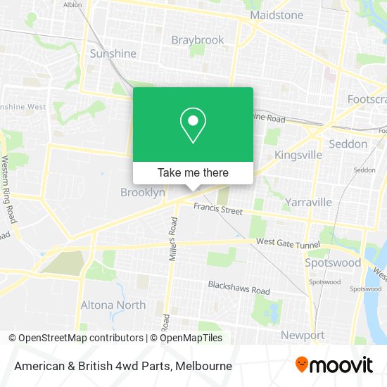 American & British 4wd Parts map