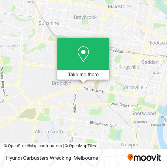 Hyundi Carbusters Wrecking map