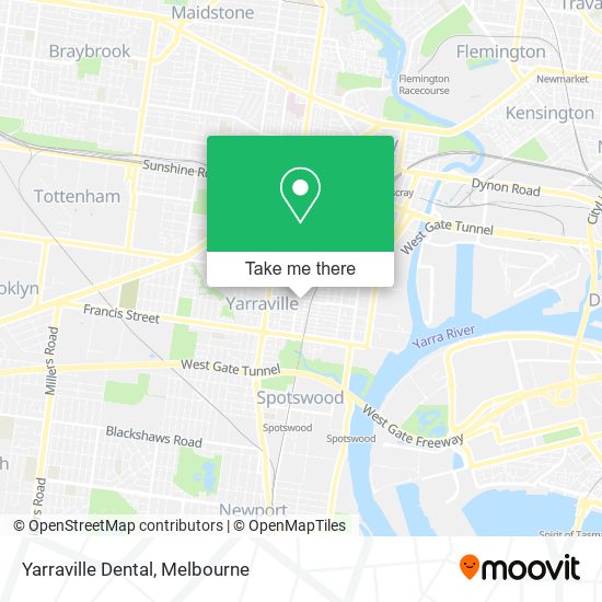 Yarraville Dental map