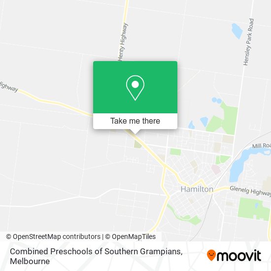 Combined Preschools of Southern Grampians map