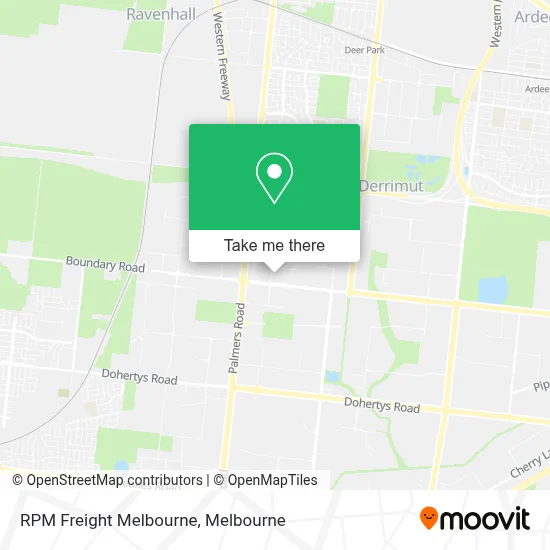 Mapa RPM Freight Melbourne