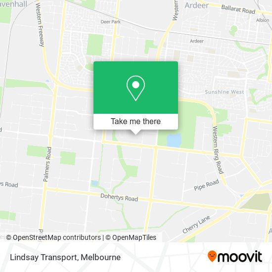 Lindsay Transport map