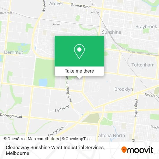 Cleanaway Sunshine West Industrial Services map