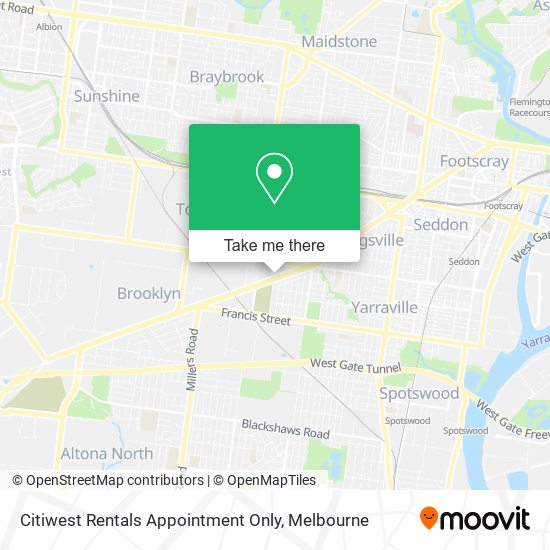 Citiwest Rentals Appointment Only map