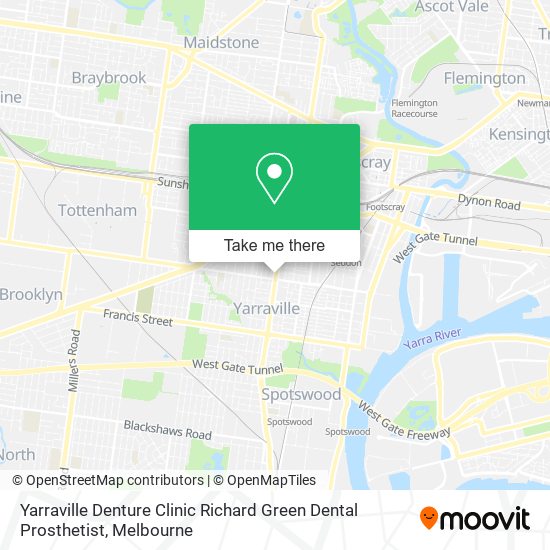 Yarraville Denture Clinic Richard Green Dental Prosthetist map