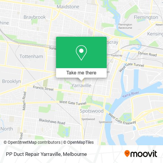 PP Duct Repair Yarraville map