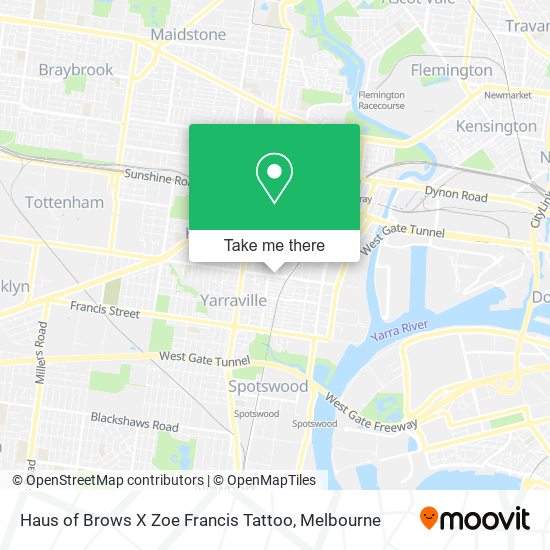 Haus of Brows X Zoe Francis Tattoo map