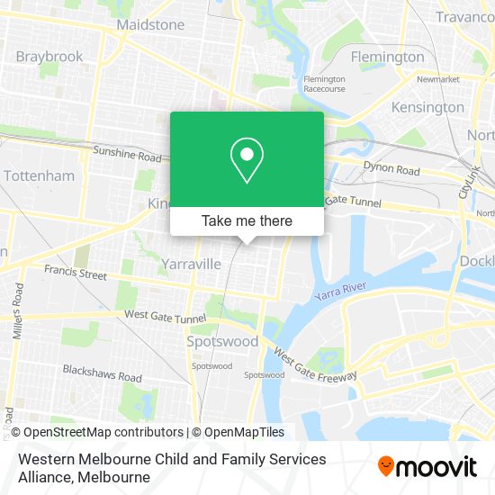 Western Melbourne Child and Family Services Alliance map