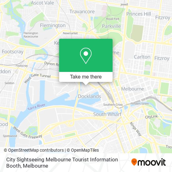 City Sightseeing Melbourne Tourist Information Booth map