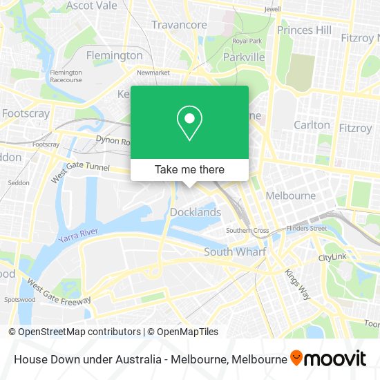 House Down under Australia - Melbourne map