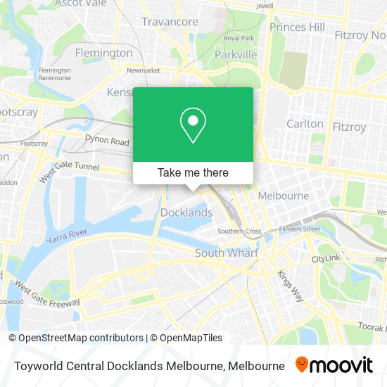 Toyworld Central Docklands Melbourne map