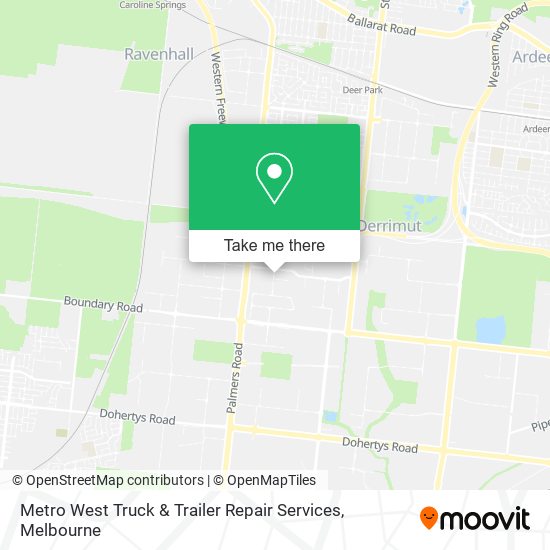 Metro West Truck & Trailer Repair Services map