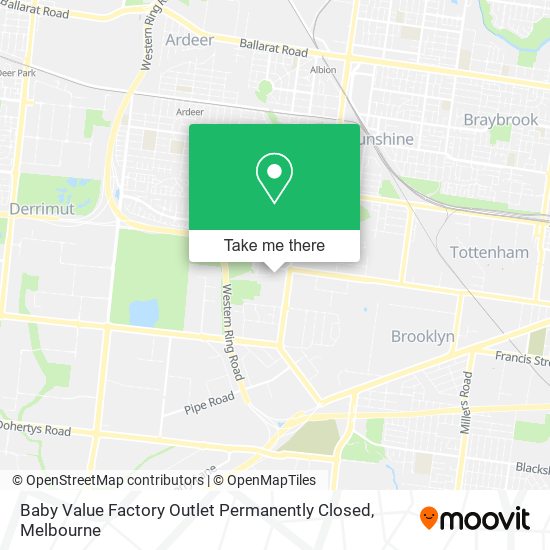 Baby Value Factory Outlet Permanently Closed map