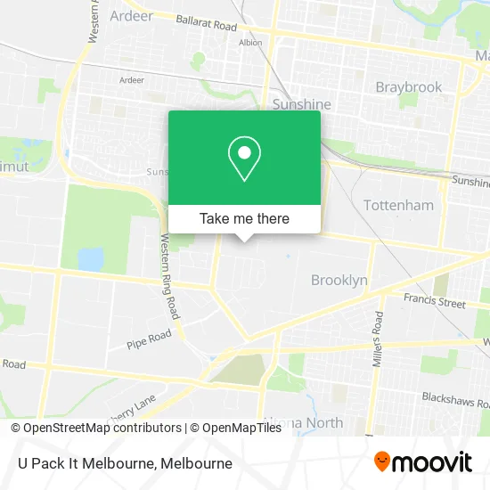 U Pack It Melbourne map