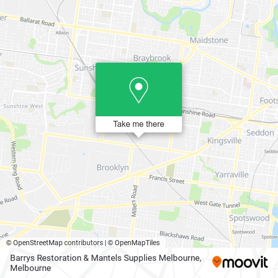 Barrys Restoration & Mantels Supplies Melbourne map