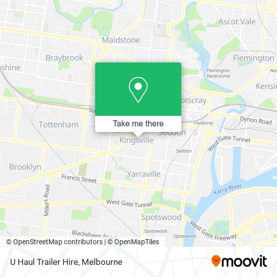 U Haul Trailer Hire map