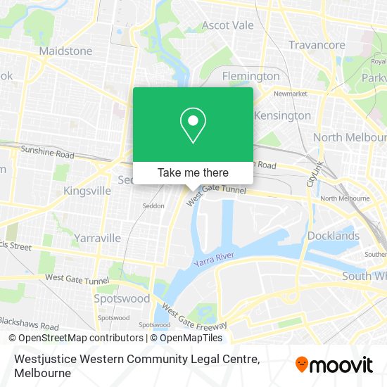 Westjustice Western Community Legal Centre map