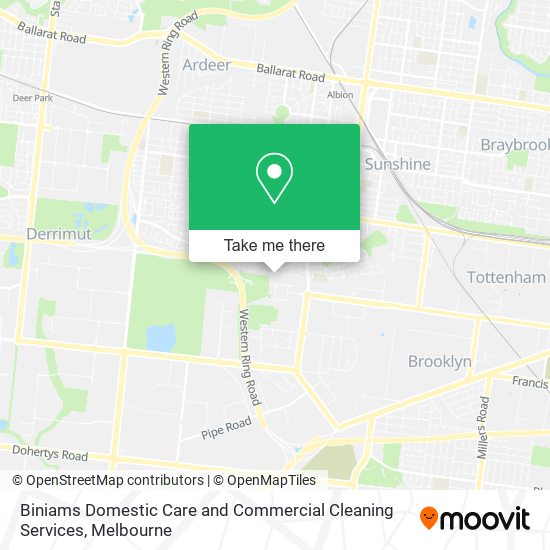 Biniams Domestic Care and Commercial Cleaning Services map