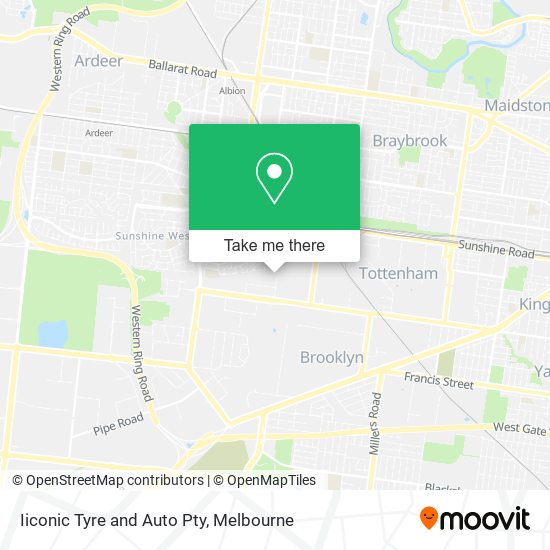 Iiconic Tyre and Auto Pty map