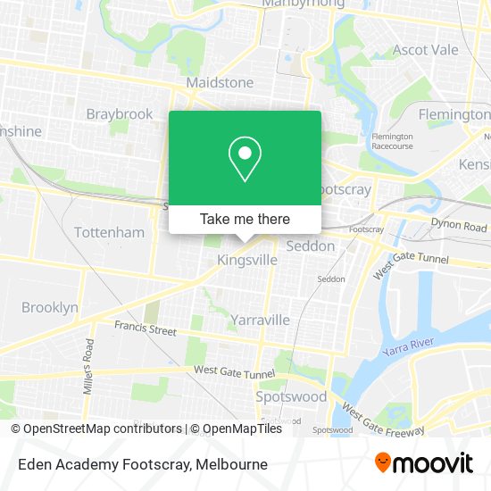 Mapa Eden Academy Footscray