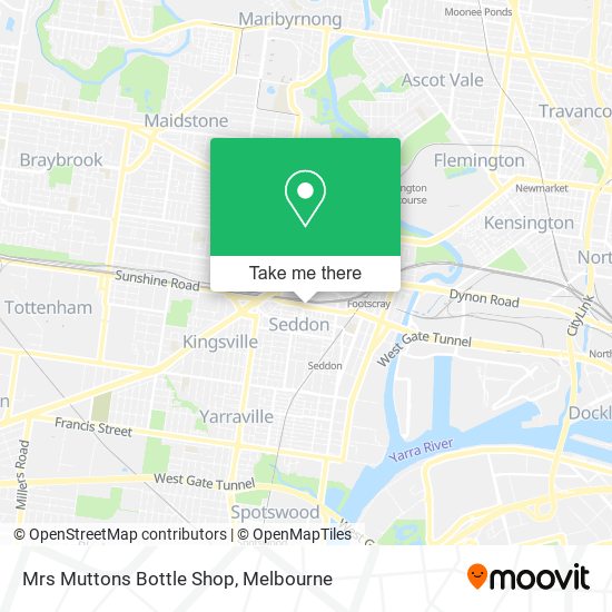 Mapa Mrs Muttons Bottle Shop