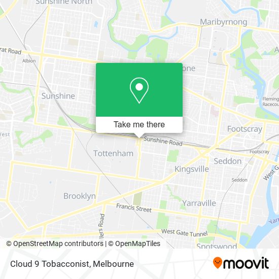 Cloud 9 Tobacconist map