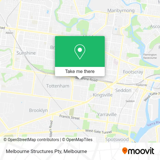 Mapa Melbourne Structures Pty