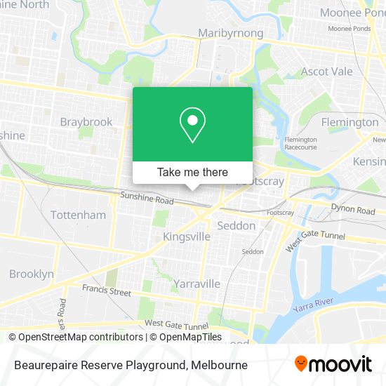 Beaurepaire Reserve Playground map