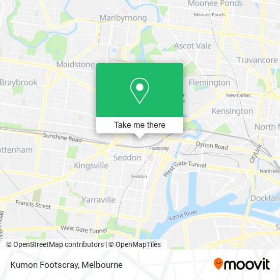 Mapa Kumon Footscray