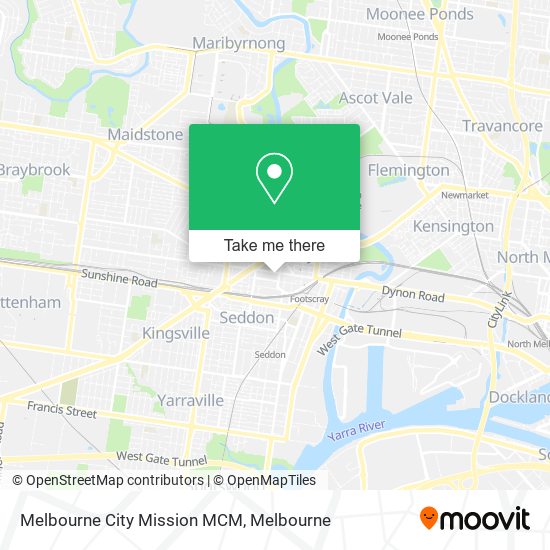 Mapa Melbourne City Mission MCM