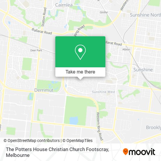 The Potters House Christian Church Footscray map