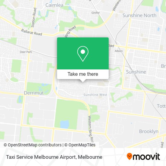 Mapa Taxi Service Melbourne Airport