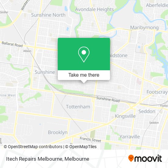 Itech Repairs Melbourne map