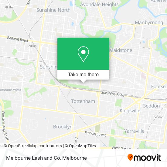 Melbourne Lash and Co map