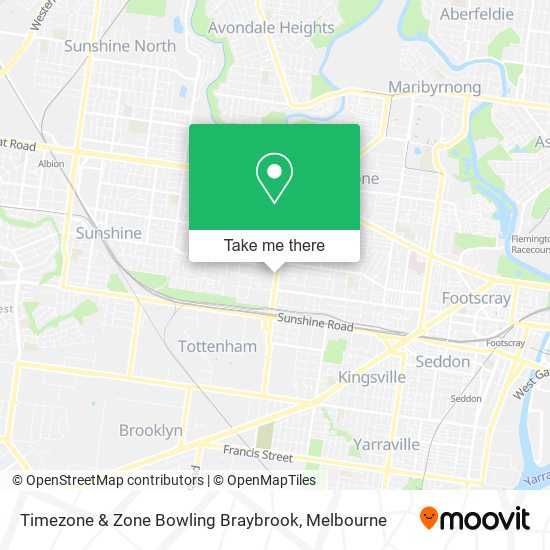 Mapa Timezone & Zone Bowling Braybrook