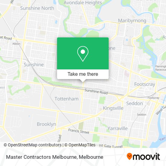 Master Contractors Melbourne map