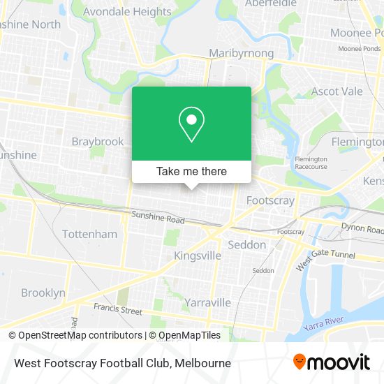 West Footscray Football Club map