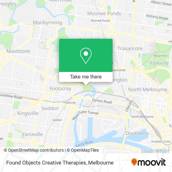 Found Objects Creative Therapies map