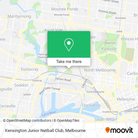 Kensington Junior Netball Club map