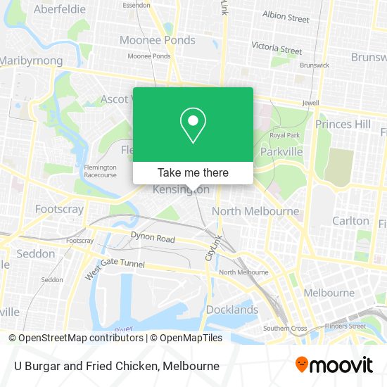 U Burgar and Fried Chicken map