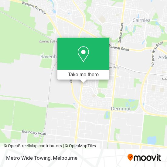 Metro Wide Towing map