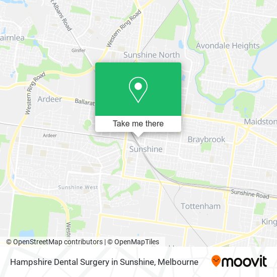 Hampshire Dental Surgery in Sunshine map