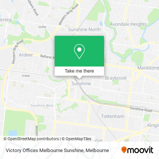 Victory Offices Melbourne Sunshine map