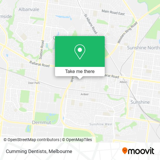 Cumming Dentists map