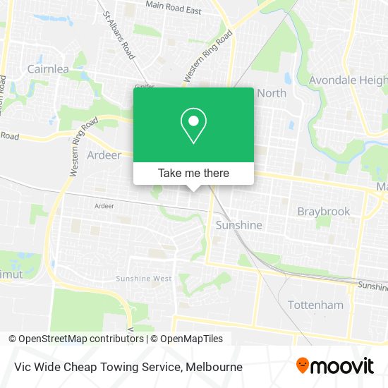 Mapa Vic Wide Cheap Towing Service