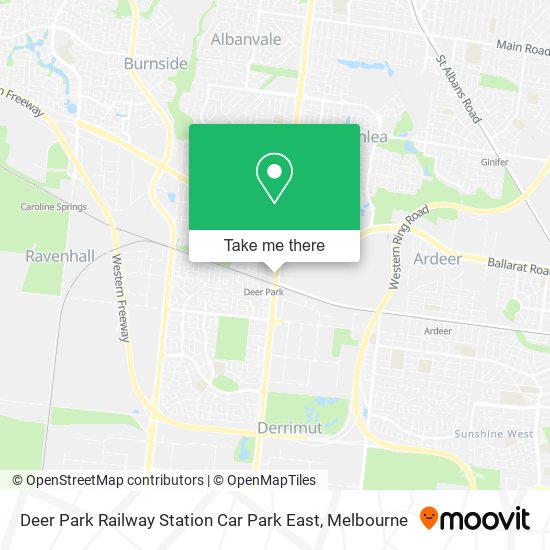 Deer Park Railway Station Car Park East map