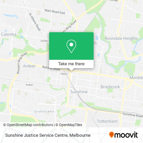 Sunshine Justice Service Centre map
