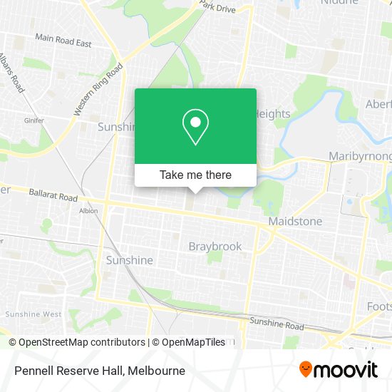 Pennell Reserve Hall map